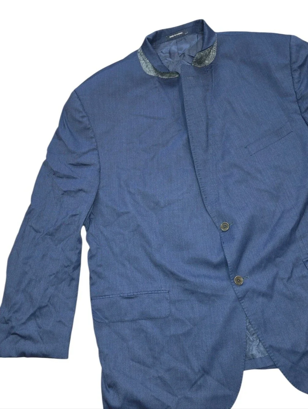 Daniel Cremieux Blue Mandarin Collar Sport Coat